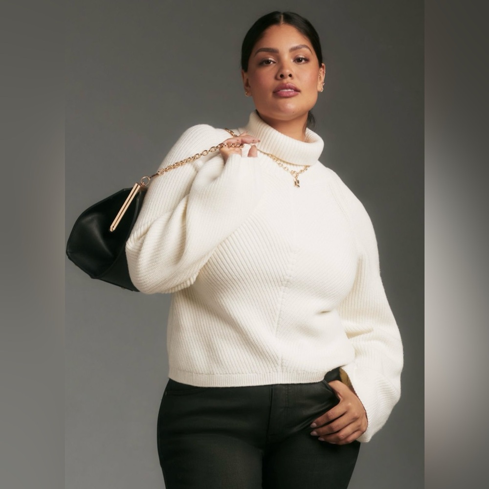 NWT Maeve Cropped Turtleneck Sweater (Anthropologie)